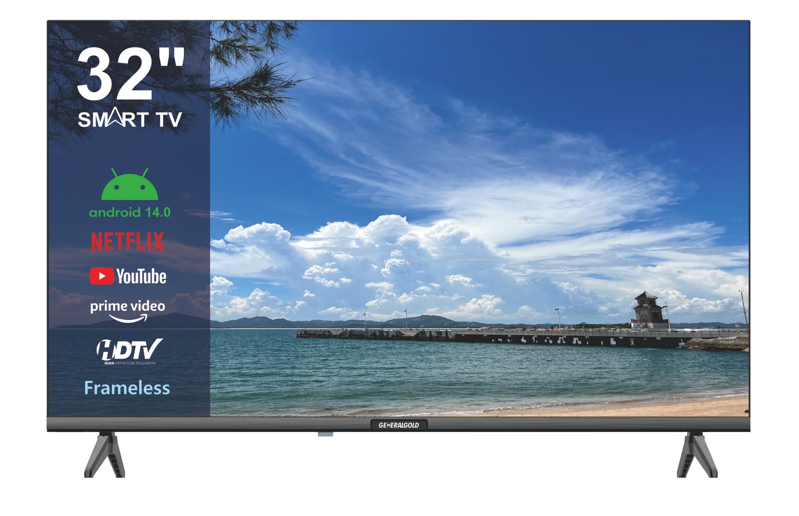 32GS8000 32" Android 14 Smart TV with DVB Tuner - Image 1