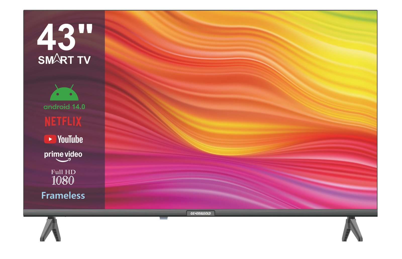 43GS8000 43" Full HD Android 14 Smart TV with DVB Tuner - Image 1