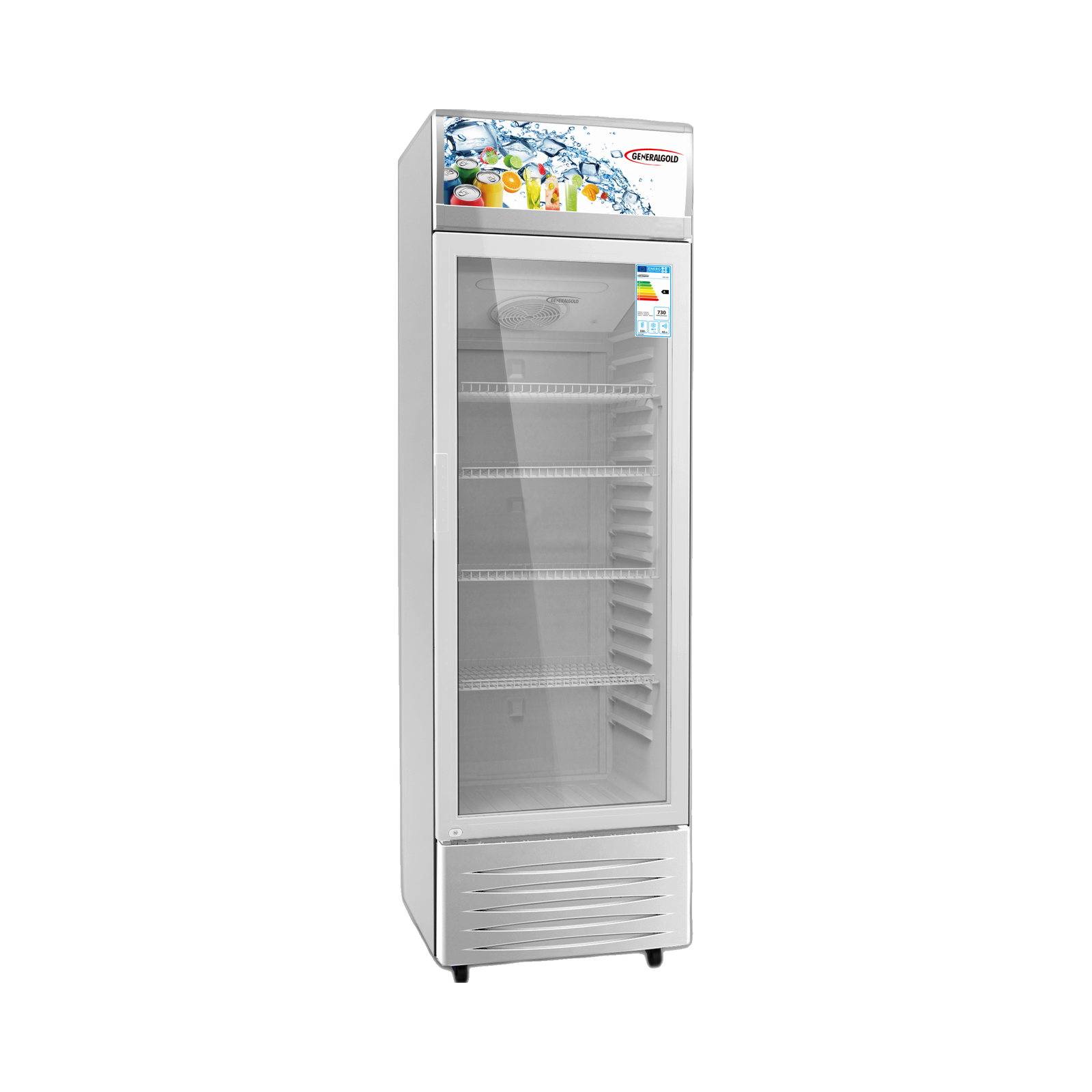 GENERALGOLD GSC338W WHITE 330L White Single-Door Display Showcase - Image 1