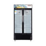 618L Black Double-Door Display Showcase