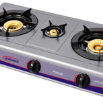 Triple-Burner Teflon Gas Stove with FFD