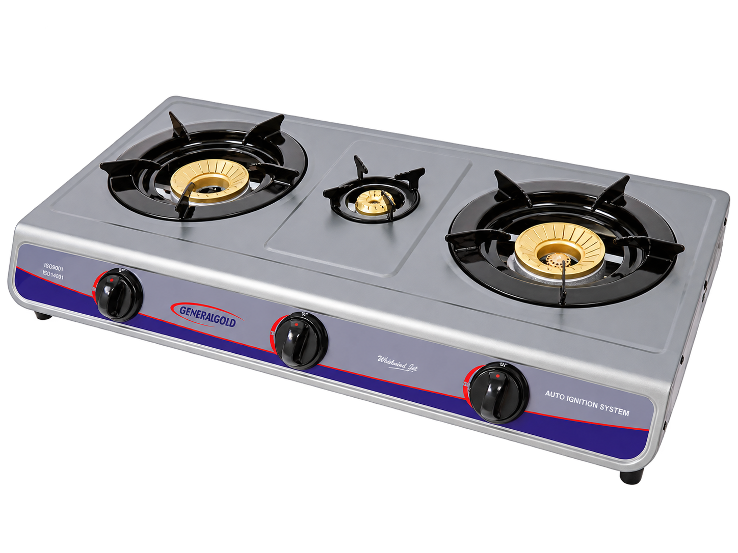 GG-300BT Triple-Burner Teflon-Coated Gas Stove - Image 1