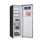 Black Single-Door Upright Refrigerator - Image 6