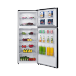 420L Black Glass No Frost Top-Freezer Refrigerator - Image 4