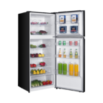 420L Black Glass No Frost Top-Freezer Refrigerator - Image 5