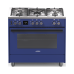 90cm Blue Semi-Professional Gas Cooker with Double Wok Burner