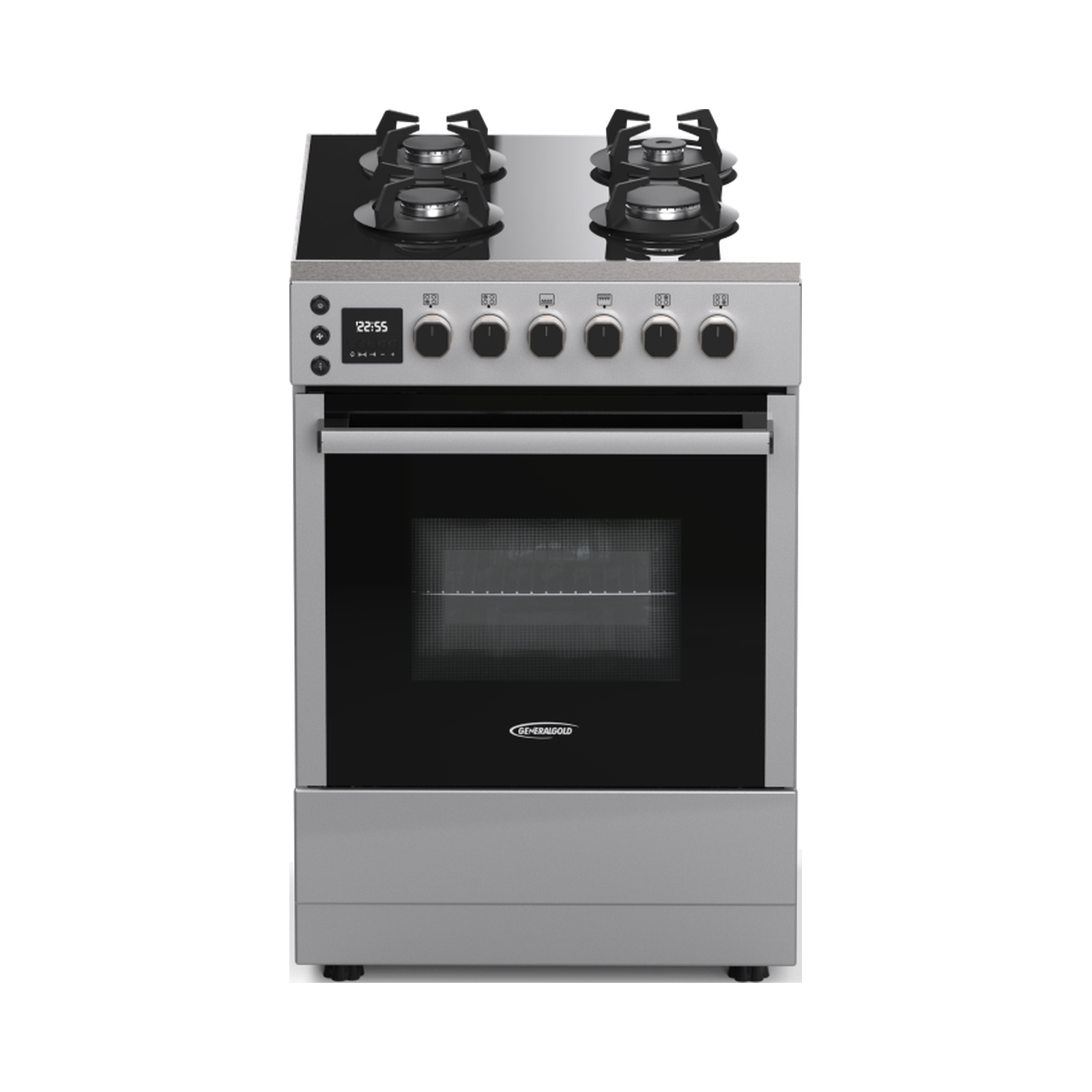GG6SP60OD-HVCT (2) 60cm Glass-Top Gas Cooker with SABAF Burners & FFD - Image 1