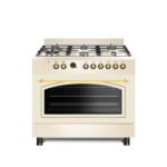 90cm Cream 6-Burner Rustic Gas Cooker
