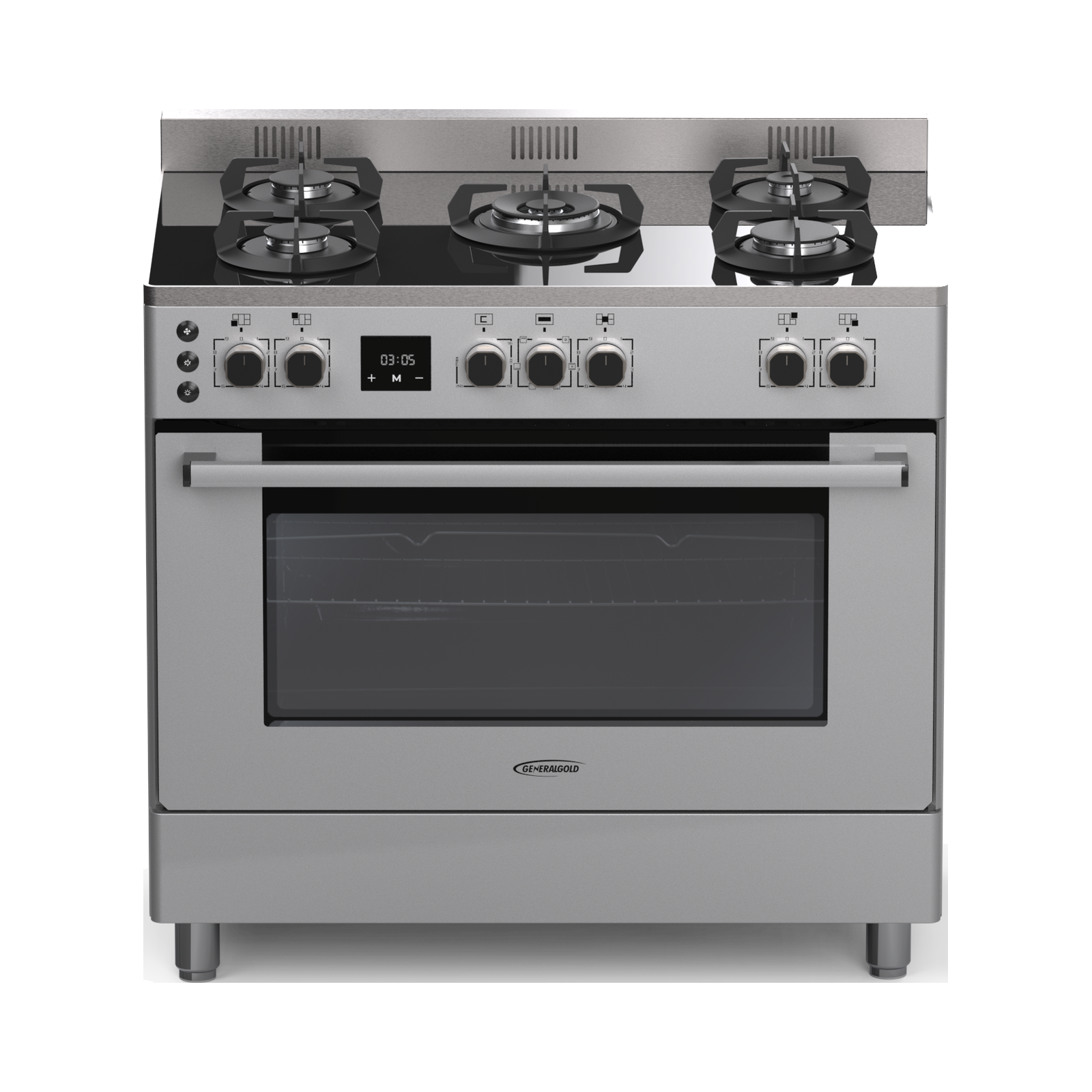 GG9SP90OD-HVCT (2) 90cm Glass-Top Gas Cooker with Double Convection - Image 1