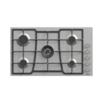 90cm 5-Burner Gas Hob with Cast-Iron Supports