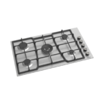 90cm 5-Burner Gas Hob with Cast-Iron Supports - Image 2