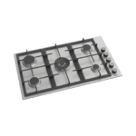 90cm Stainless Steel 5-Burner Built-In Gas Hob - Image 2