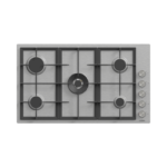 90cm Stainless Steel 5-Burner Built-In Gas Hob