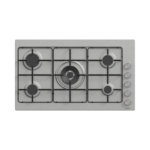 90cm 5-Burner Gas Hob with Enamel Supports