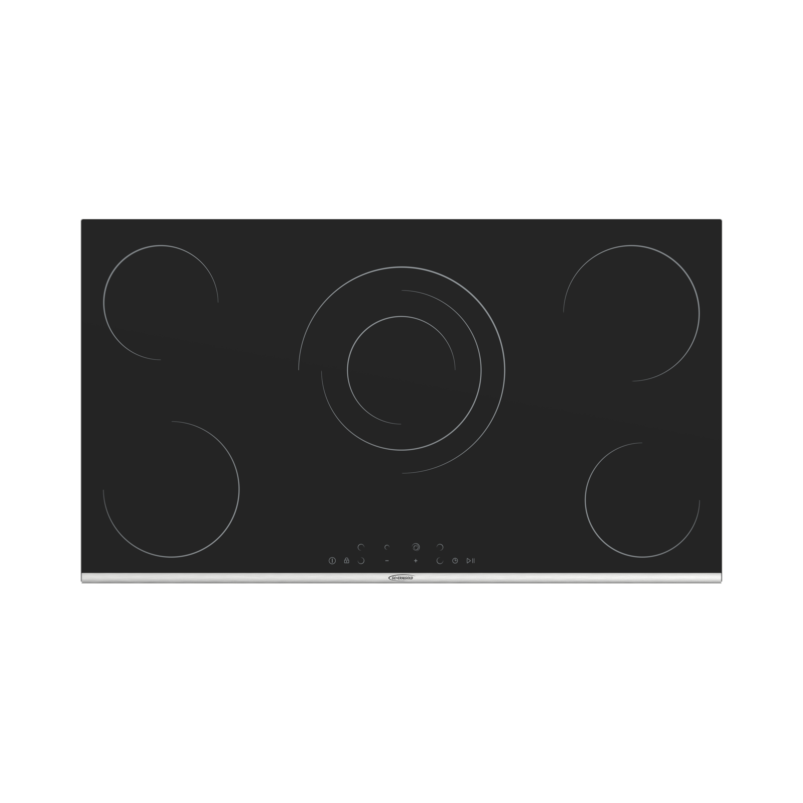 GGMS293 (2) 90cm 5-Zone Black Glass Vitroceramic Hob - Image 1