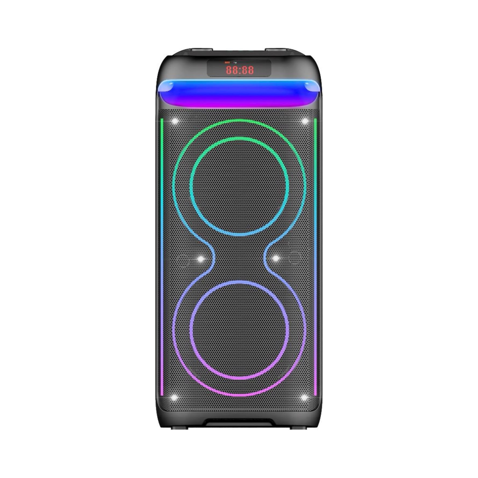 LV-2801 (2) 60W Dual 8-Inch RGB Party Speaker - Image 1