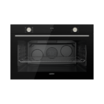 90cm Black Glass Built-In Oven with 8 Functions